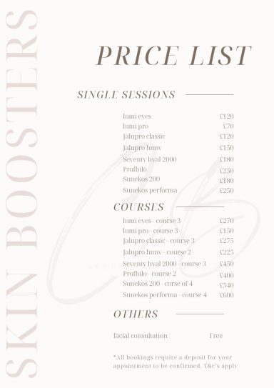 PRICE LIST